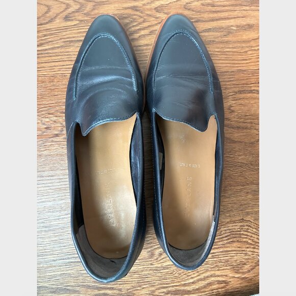 Everlane	Navy Blue Leather Loafers - Made in Italy - Size 10 - Picture 2 of 4